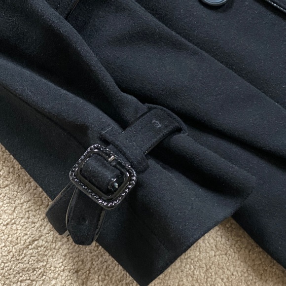 Burberry Jackets & Coats Burberry Black Wool Coat Size 8 Poshmark